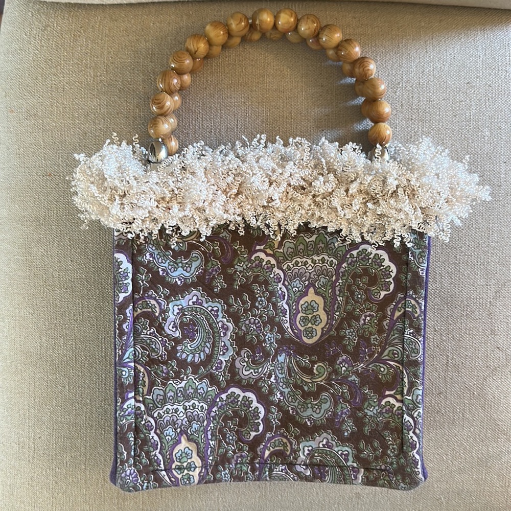 Bag Daddy Y2k Paisley Beaded Fringe Small Bag Purple … Gem